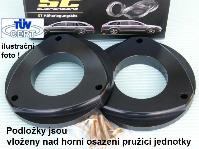 Zvyšující podložky   Seat Ibiza - přední náprava +20mm