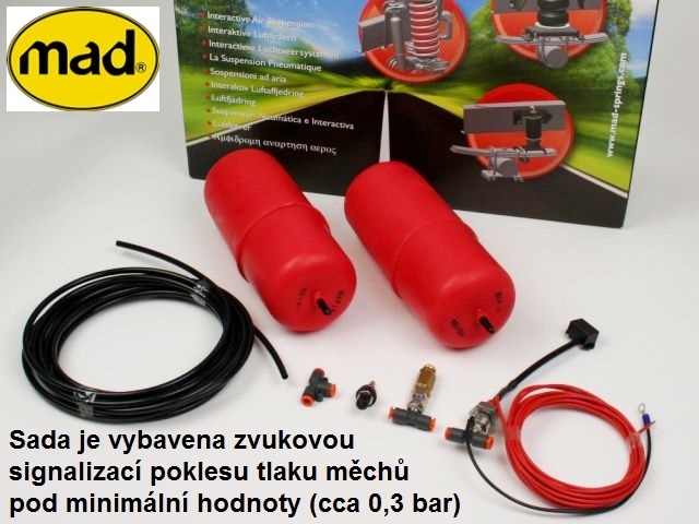 Sada vzduchových měchů do zadních pružin 105 x 120 mm