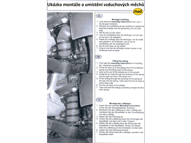 Vzduchové měchy   Škoda Octavia I Combi - zadní náprava