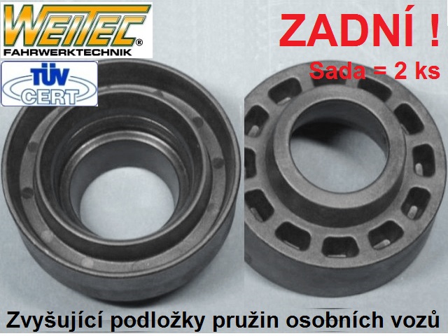 Zvyšující a zvyšovací podložky Škoda Fabia HB - I - zadní náprava +20mm