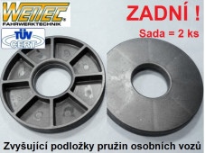 Zvyšující a zvyšovací podložky VW Golf IV 4x4 HB, Combi - zadní náprava +25mm