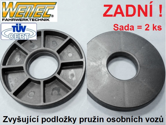 Zvyšující a zvyšovací podložky VW Golf IV 4x4 HB, Combi - zadní náprava +25mm