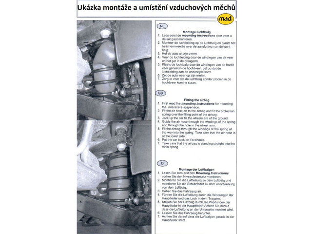 Vzduchové měchy   VW Golf Sportsvan - zadní náprava