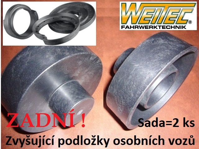 Zvyšující podložky   Audi A6, A6 Avant, Quattro (4B)- 4WD - zadní náprava +20mm