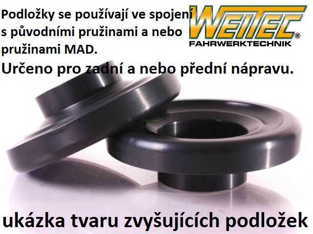 Zvyšující podložky   Mercedes B (245) - zadní náprava +20mm