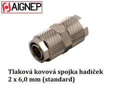 Spojka, redukce kov na hadice 6,0 i 1/4'' (6,35 mm)