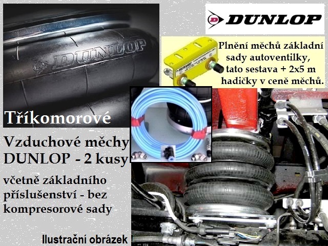 Vzduchové pérování  Ford Transit 300 až 350 - dvoumontáž - zadní náhon - Dunlop
