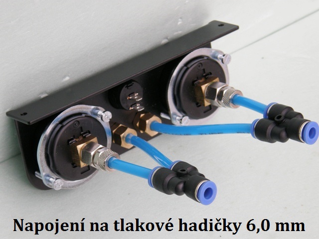 Manometry s držákem dvouokruhové - včetně tlačítka kompresoru