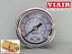 Manometr zástavný bílý VIAIR 41 mm - kontrola tlaku 0 až 11 bar