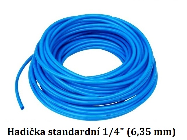Hadička PU 1/4'' (6.35 mm) - tlaková - MODRÁ