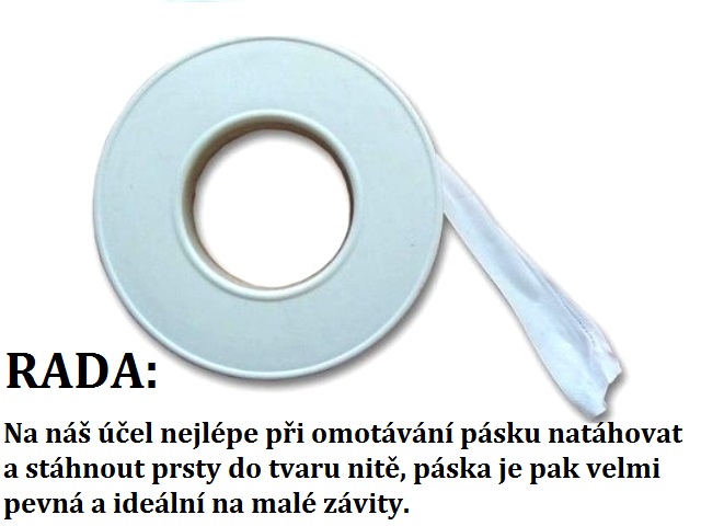 Těsnící závitová teflonová páska bílá -- 10m