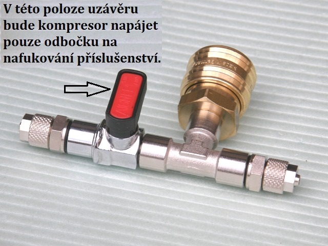 Odbočka vzduchového příslušenství s rychlospojkou I