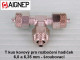 T spojka, odbočka kov na hadice 1/4'' (6,35 mm)