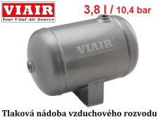 Tlaková nádoba VIAIR 3,8 L  / 10,4 bar - ocelová tmavě šedá