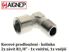 Prodlužovací pevné kolínko, 2x závit R 1/8'' (vnitřní / vnější)