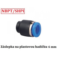 Záslepka plast na hadičku 6 mm