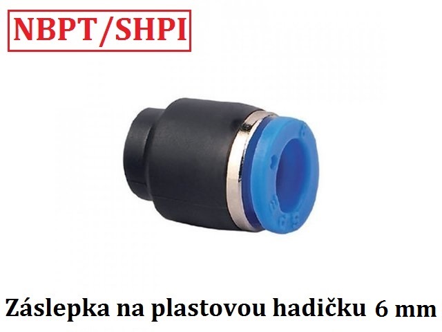 Záslepka plast na hadičku 6 mm