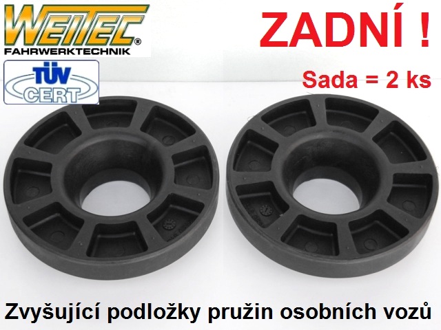 Zvyšující a zvyšovací podložky VW Passat B8 - zadní náprava +10mm
