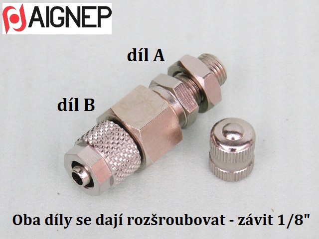 Autoventilek panelový II s osazením na hadičku 6 mm