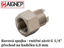 Připojovací redukce s vnitřním závitem G 1/4" na hadičku 6 mm