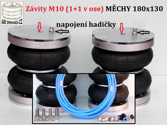 Univerzální sada měchů CZ - 130 mm (2) + rozvod vzduchu