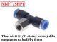 T spojka, odbočka PU s osazením G 1/8" nahadičku 6 mm