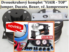 Vzduchové pérování Citroen Jumper - měchy 170 mm, včetně značkové duální kompresorové sady - CZ
