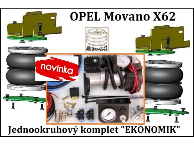 Vzduchové měchy Opel Movano od 2010 až 7/2021 - přední náhon - včetně základní kompresorové sady - CZ
