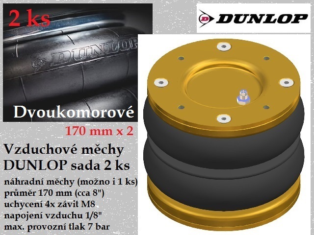 Vzduchové pérování  Isuzu D-max - zesílené 4x2, 4x4 - Dunlop