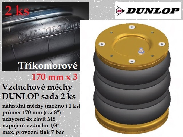 Vzduchové pérování  Ford Transit 330 až 450 - jednomontáž - náhon 4x4 - Dunlop
